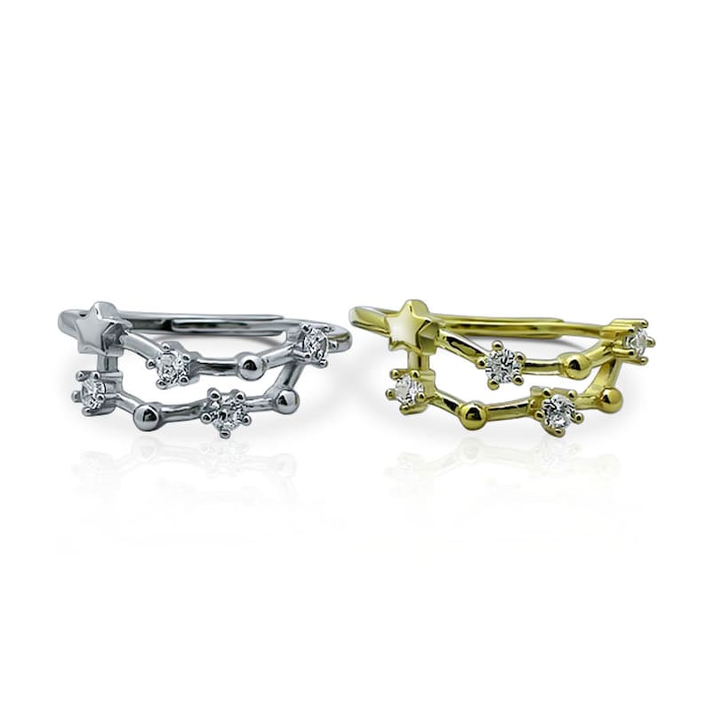 Star Sign Rings Sterling Silver Zodiac Sign Rings, Celestial Jewelry, Astrology Jewelry ...