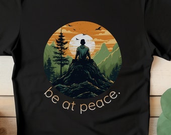 Be at Peace Unisex T-Shirt | Serene Silhouette Design | Inner Strength and Peacefulness