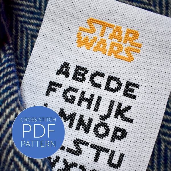 Cross Stitch Pattern: Star Wars Alphabet