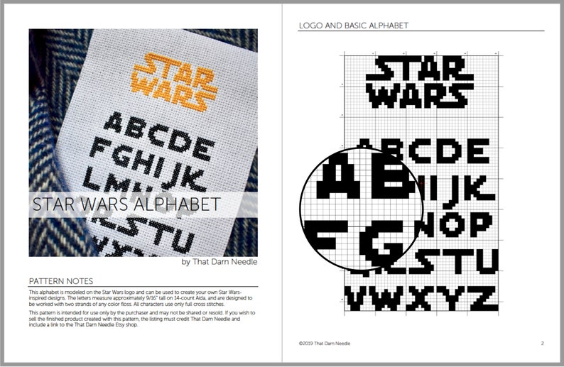 Cross Stitch Pattern: Star Wars Alphabet image 2