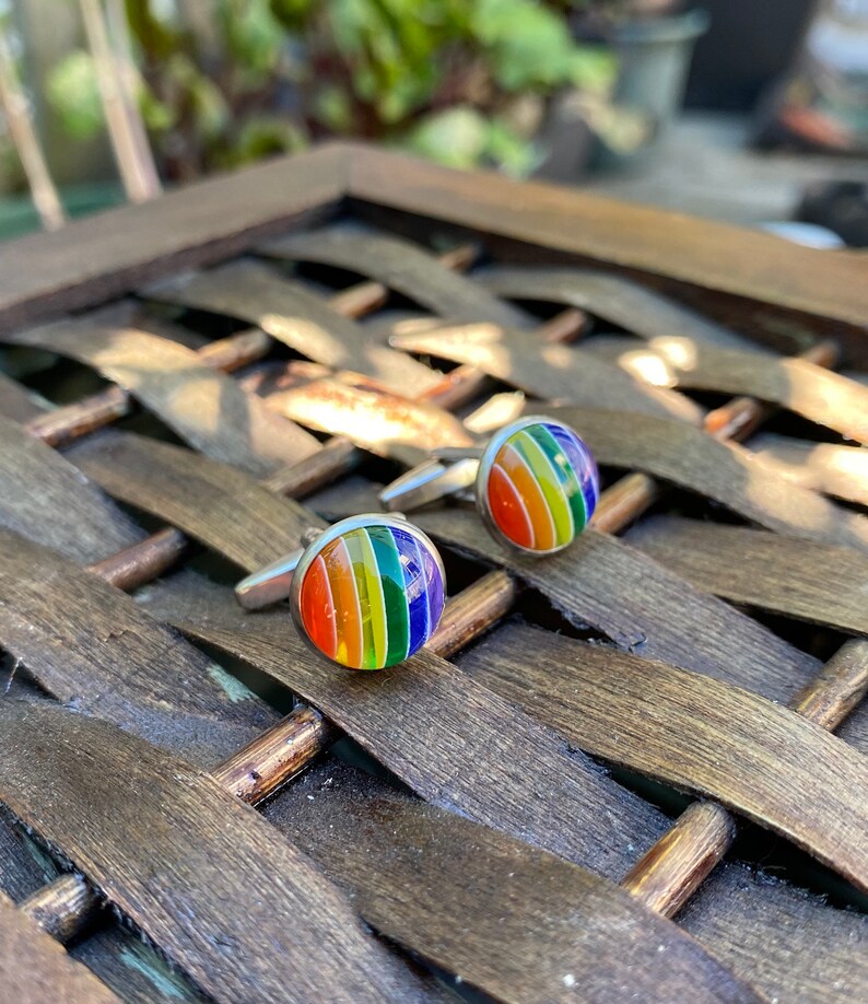 Rainbow Cuff links