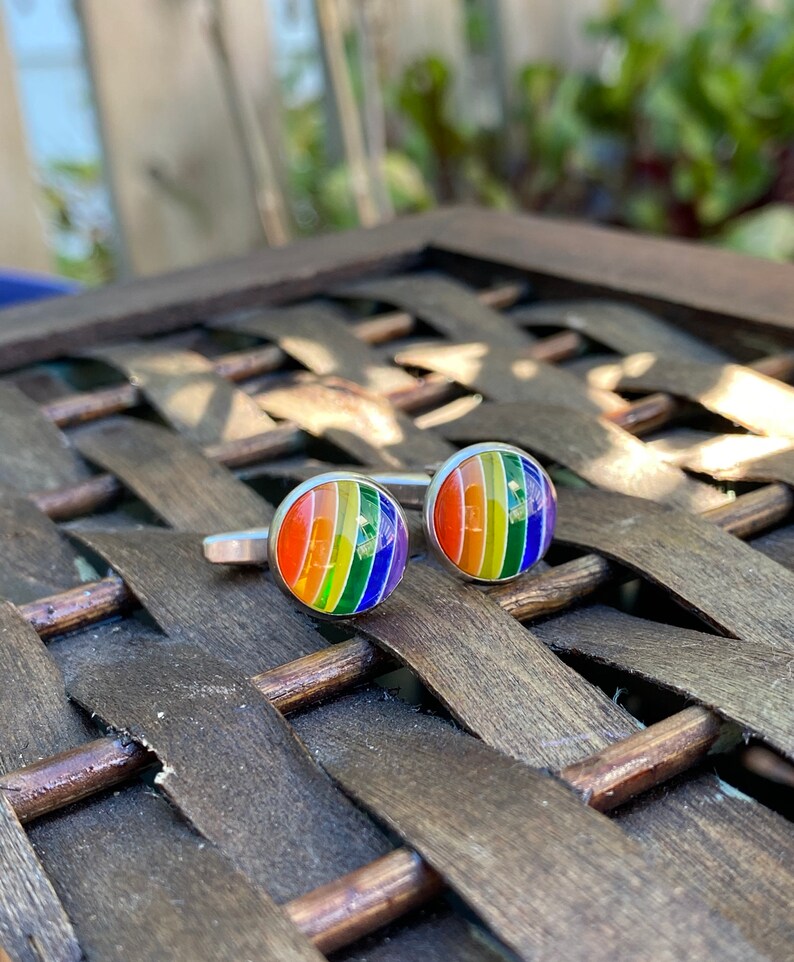 Rainbow Cuff links