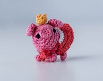 Royal Pig Amigurumi Crochet Pattern Digital Download – Beginner Friendly - Jelly Bean Animals Collection amigurumi crochet pattern