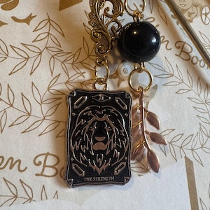 Tarotkaart (The Strength) Boekbedel, sleutelhanger, clip, dagboekbedel, bladwijzer, paperclip