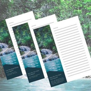 JW Tract Paquete de membrete DIGITAL Cascada con y sin líneas (16 páginas)