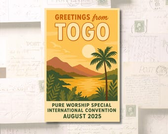Togo Special Convention INSTANT DOWNLOAD Postcard Pure Worship Convention