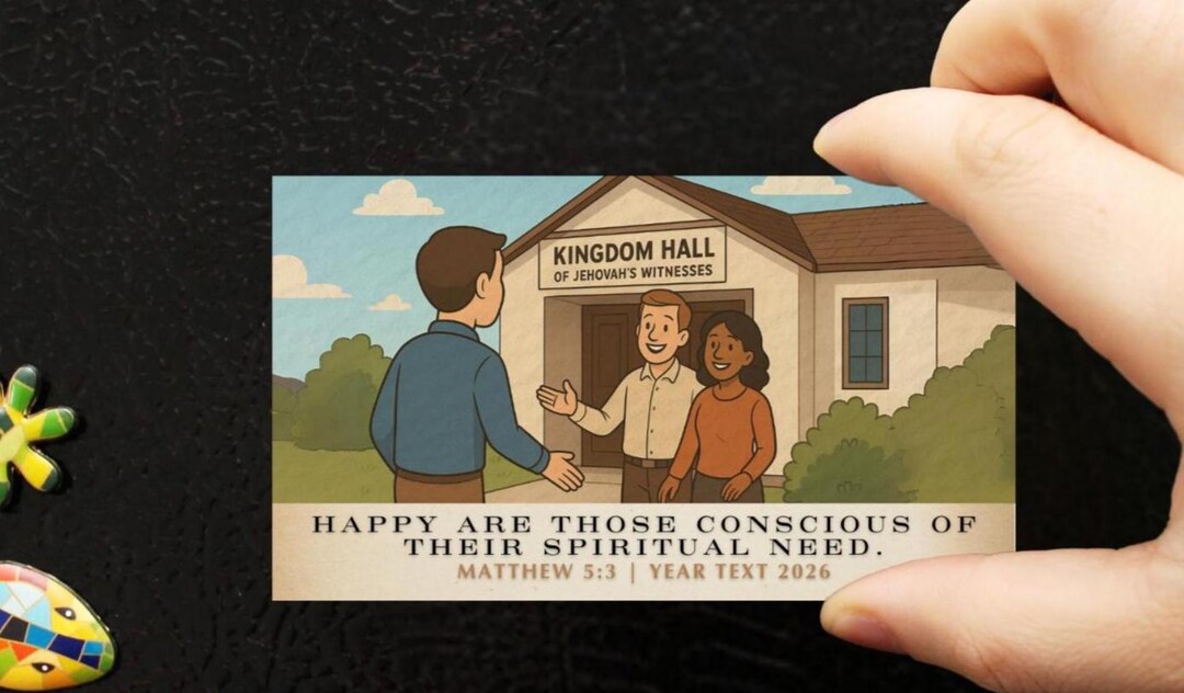 JW 2026 Year Text Magnet - Matthew 5:3 Welcome to the Hall Edition - Etsy