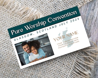 100 JW Pure Worship Special Convention CUSTOMIZABLE Contact Cards Shipping Cost INCLUDED