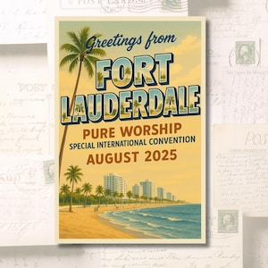 Fort Lauderdale Sonderkonvention SOFORTIGER DOWNLOAD Postkarte Pure Worship Convention