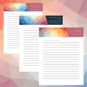 JW Tract DIGITAL Paquete de membrete Resumen de encabezado con y sin líneas (16 páginas)