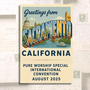 Convention spéciale de Sacramento TÉLÉCHARGEMENT IMMÉDIAT Carte postale Pure Worship Convention