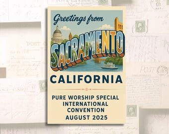 Convenção Especial de Sacramento DOWNLOAD INSTANTÂNEO Cartão Postal Convenção de Adoração Pura