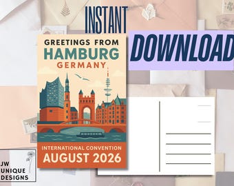 Międzynarodowa Konwencja Hamburg 2026 POBIERZ NATYCHMIASTOWO pocztówkę