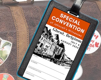 Belgium 2025 Special Convention Printable Luggage Tag