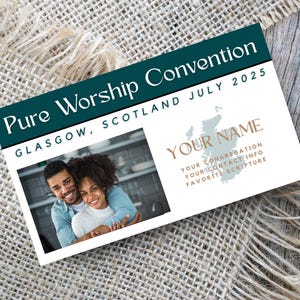 250 JW Pure Worship Special Convention Cartes de visite PERSONNALISABLES Frais de port INCLUS