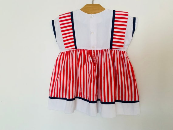 Vintage 1980s toddler Dutch sailor dress size 24 … - image 4