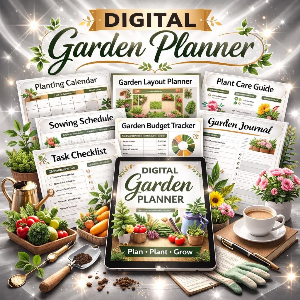 Garden Planner Printable PDF, Gardening Journal, Plant Tracker ...