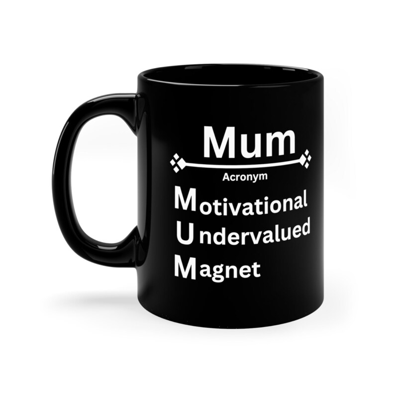 Personalised Ceramic Mug, Custom Acronym Mug, Ideas Presents for Mum Dad Birthday, Christmas