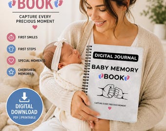 Digitaal dagboek babygeheugen, nieuwe moeder aandenken (pdf-patroon).