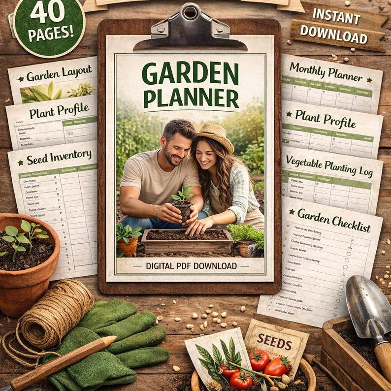 Garden Planner Printable PDF, Gardening Journal, Plant Tracker ...