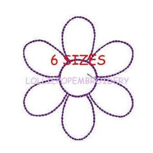 Instant Download - Flower Outline * Machine Embroidery Design
