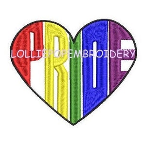May include: Rainbow colored heart with the word "PRIDE" inside. The heart is outlined in black.