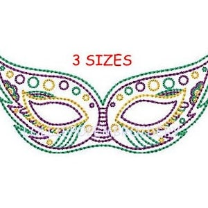 Instant Download - Mardi Gras Mask * Machine Embroidery Design