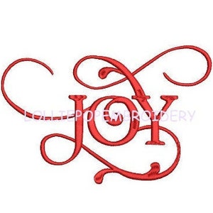 Instant Download - Joy * Machine Embroidery Design