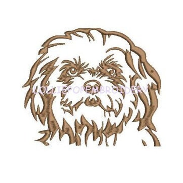 Sofort Download - Havanese Hund * Stickdatei Maschinenstickerei