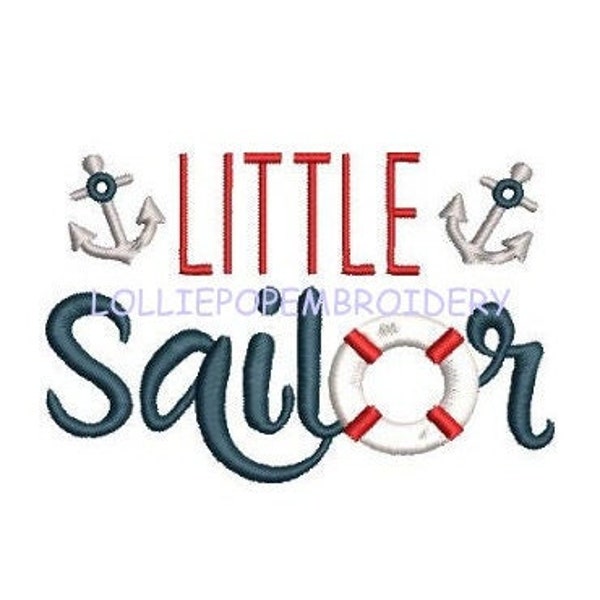 Instant Download - Little Sailor * Machine Embroidery Design