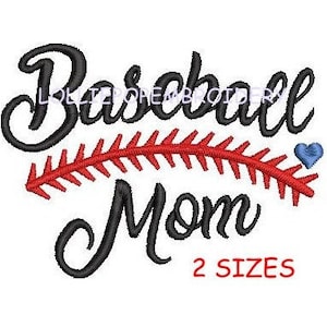 Instant Download - Baseball Mom * Machine Embroidery Design