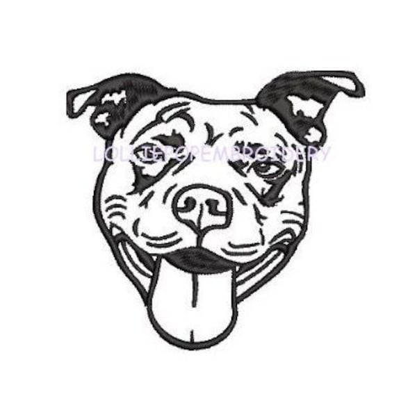 Instant Download - Pit Bull * Machine Embroidery Design
