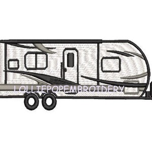 Instant Download - Pull Behind Camper * Machine Embroidery Design