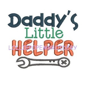 Descarga instantánea - El pequeño ayudante de papá * Diseño de bordado a máquina