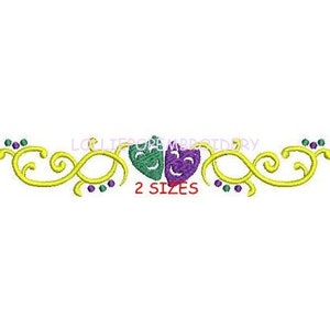 Instant Download - Mardi Gras Border * Machine Embroidery Design