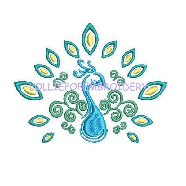 Instant Download - Peacock * Machine Embroidery Design