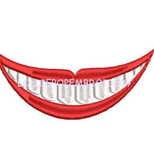 Puede incluir: Una amplia sonrisa roja con dientes blancos. La sonrisa es una imagen de boca de estilo de dibujos animados.