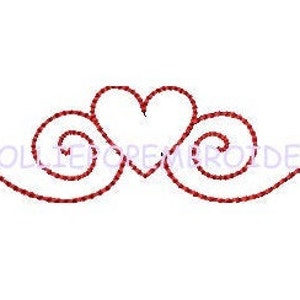 May include: A red heart with two red swirls on either side. The heart is in the center of the image and the swirls are on the outside.