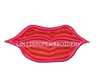 Instant Download - Lips * Machine Embroidery Design