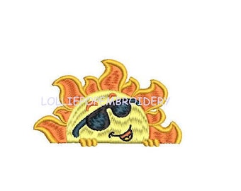 Sofortiger Download - Peeking Sun * Maschine Stickerei Design