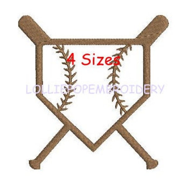 Instant Download - Baseball Home Plate * Machine Embroidery Design