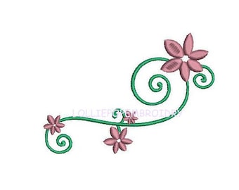 Instant Download - Flower Border * Machine Embroidery Design