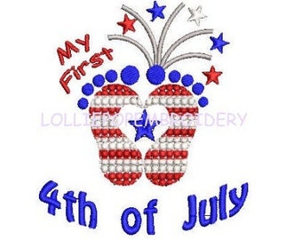 Instant Download - My First Fourth of July * Machine Embroidery Design