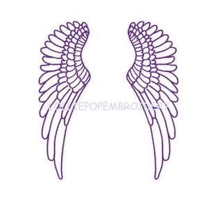 Instant Download - Angel Wings * Machine Embroidery Design