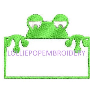 Instant Download - Frog Frame * Machine Embroidery Design