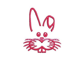 Instant Download Bunny Face Machine Embroidery Design | Etsy
