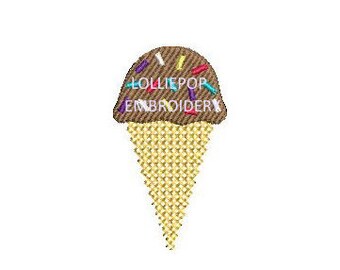Instant Download - Ice Cream Cone * Machine Embroidery Design