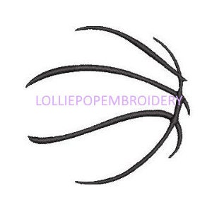 Instant Download - Basketball Outline * Machine Embroidery