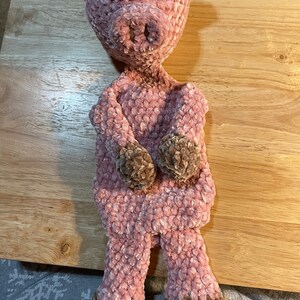 Pig Snuggie, pink pig, baby gift, baby shower gift, pig lover, crocheted pig