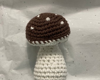 Brown Mushroom Cat Kicker Toy, gehaakt kattenspeelgoed, kattenkruidspeelgoed, handgemaakt, kittenspeelgoed